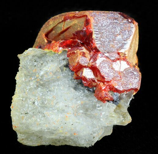 Realgar Crystals on Quartz - Peru #45736